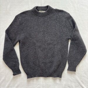 Vintage Men's Large L.L. Bean Freeport Maine 85% Wool Gray Sweater